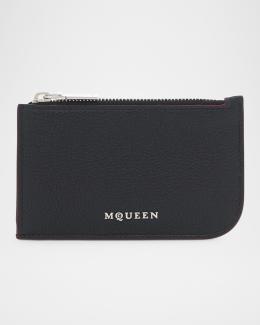 McQueen Men's Sling Zip Card Holder | Neiman Marcus