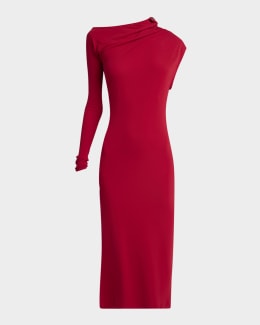 Courreges Oblique Hooded Space Dress | Neiman Marcus
