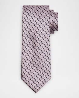 TOM FORD Men's Houndstooth Check Silk Tie | Neiman Marcus