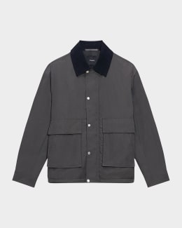24ss Theory Neoteric Twill River ネイビー Blue Neoteric Twill River Trucker Jacket | Theory