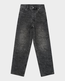 Saint Laurent Men's Loose-Fit Faded Denim Jeans | Neiman Marcus