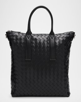 Dries Van Noten Men's Double Two-Tone Leather Tote Bag