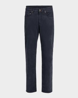 Emporio Armani Men's Washed Denim Five-Pocket Pants | Neiman Marcus