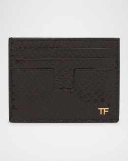 カードケース・名刺入れ Tom Ford Black Leather Card Holder TOM FORD トムフォード 名刺入れ（カードケース） T LINE