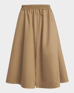 Pierre-Louis Mascia Printed A-Line Silk Midi Skirt | Neiman Marcus