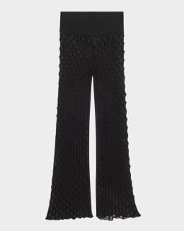Giorgio Armani Mid-Rise Slim-Leg Velvet Trousers | Neiman Marcus
