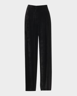 【Veronica Beard】 Leboneワイドレッグベルベットパンツ Lebone Pant in Black | Veronica Beard