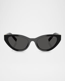 Miu Miu MUA05S Rectangular Acetate Sunglasses | Neiman Marcus