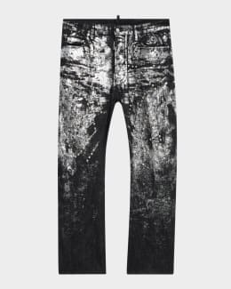 Versace Men's Starry Sky Embellished Jeans | Neiman Marcus