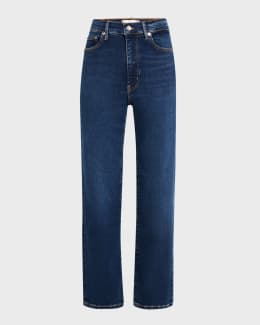 【関税込み】FRAME インディゴ Le High Straight ジーンズ FRAME Le High Straight Ankle Jeans | Neiman Marcus