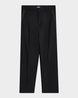 Saint Laurent Men's Wool Gabardine Pants | Neiman Marcus