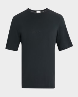 Saint Laurent Men's YSL Pique T-Shirt | Neiman Marcus