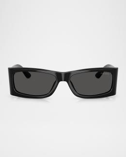 Prada PR B06SF Rectangular Sunglasses | Neiman Marcus display picture 3