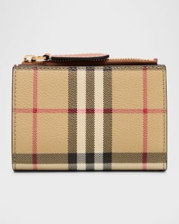 Burberry Halton Check Continental Wallet | Neiman Marcus