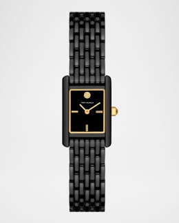 Tory Burch The Tory Chronograph Gold Tone Stainless Steel Watch, Black |  Neiman Marcus