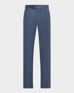 Prada Men's Patchwork Leather Straight-Leg Pants | Neiman Marcus
