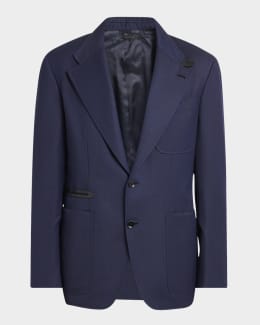 TOM FORD Men's Shelton Velvet Faille Cocktail Jacket TOM FORD Men's Shelton Velvet Faille Cocktail Jacket