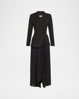 SIMKHAI Talita Drape-Front Midi Dress | Neiman Marcus
