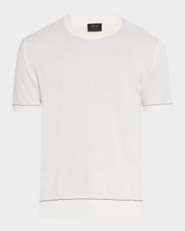 ZEGNA Men's Silk-Cotton Leggerissimo T-Shirt | Neiman Marcus