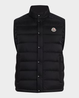 Brunello Cucinelli Men's Snap-Front Quilted Down Vest