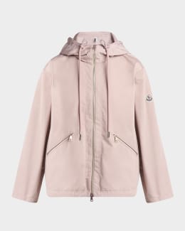 Moncler Auxonne Matte Hooded Windbreaker Jacket | Neiman Marcus