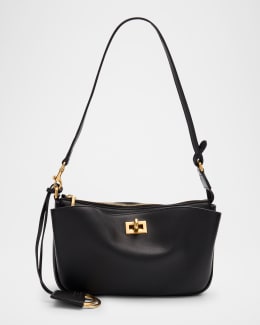 Khaite シモナ シッフショルタハック H2040803L803 121 Khaite Simona Crackle Patent Leather Shoulder Bag | Neiman