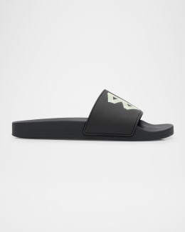 Givenchy Logo Rubber Sandal Slide | Neiman Marcus Givenchy Logo Rubber Sandal Slide | Neiman Marcus