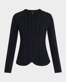 Emporio Armani Knit Jacket w/ Asymmetrical Overlap | Neiman