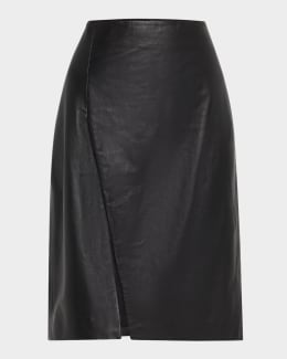 Joseph Pernette Belted A-Line Midi Skirt | Neiman Marcus