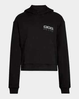 JW Anderson Men's Anchor Embroidery Zip Hoodie | Neiman Marcus
