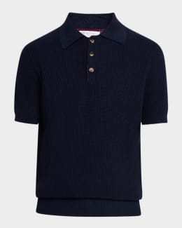 Tシャツ・カットソー FERRAGAMO FW25 Logo embroidery polo shirt (784281 NEWNAVY) Cotton polo shirt with zip closure - Men | Ferragamo