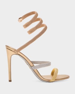 Rene Caovilla Omega Snake Spiral-Wrap Stiletto | Neiman Marcus