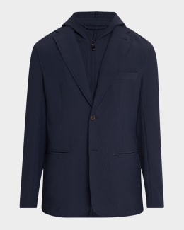 ジャケット・アウター EMPORIO ARMANI - velor check coat Emporio Armani Men's Mini-Check Printed Velvet Blazer