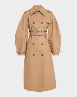 Proenza Schouler White Label Sakia Wool Melange Trench Coat