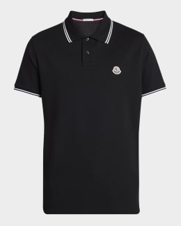 Versace Men's Medusa Tipped Pique Polo Shirt | Neiman Marcus