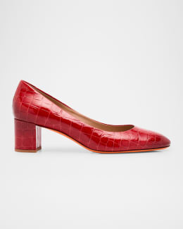 シューズ・サンダルその他 SANTONI Woman Pumps Pink WDID71269HI2NVHD P29 Santoni Audrey Patent Kitten Slingback Pumps | Neiman Marcus