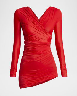 ワンピースその他 Balenciaga Draped mini dress in red jersey ワンピース BALENCIAGA DRAPED MINI DRESS IN RED JERSEY