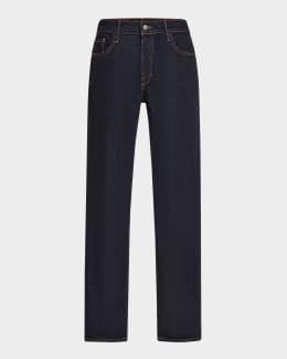 Saint Laurent Men's Loose-Fit Faded Denim Jeans | Neiman Marcus