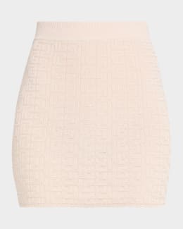 Balmain 4-Button Leather Mini Skirt | Neiman Marcus