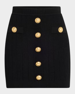 ミニスカート Balmain Skirt With Buttons BALMAIN Button-embellished wool-twill mini skirt | THE OUTNET