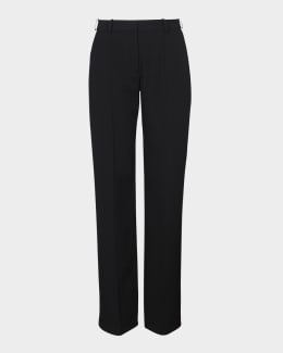 Saint Laurent Tailored Straight-Leg Trousers | Neiman Marcus