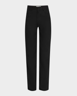 Loulou Studio Sofe Cropped Trousers | Neiman Marcus