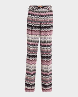 Dries Van Noten Puvis Printed Straight Leg Long Pants