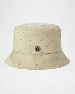 Maison Michel Mini New Kendall Pearly Tie-Dye Wool Bucket  display picture 2
