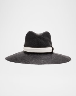 Max Mara Rodesia M-Logo Straw Hat | Neiman Marcus