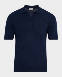 Homme Plisse Issey Miyake Men's Pleated Polo Shirt | Neiman