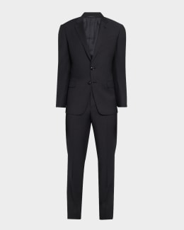 Giorgio Armani Men's Loose-Fit Seersucker Pants | Neiman Marcus