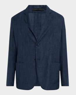 Giorgio Armani Men's Soho Rhinestone-Trim Tuxedo Jacket | Neiman
