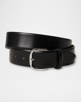 AUREUM ‘No. 3’ Leather Belt in Black/Silver No. 3 by Aureum Collective at THE MILE main image 4