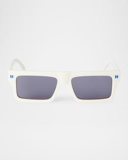 Off-White‎ Troy Arrow Grey Blue Rectangular Sunglasses Off-White Troy Arrow Rectangle Sunglasses | Neiman Marcus main image 4